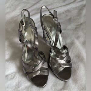 Calvin Klein Silver Strappy Heels